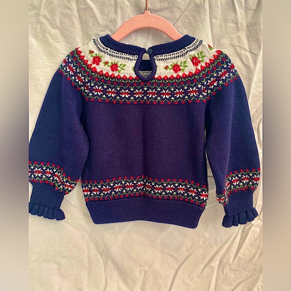 PERFECT CONDITION Janie & Jack size18-24 months floral sweater. - Picture 3 of 5